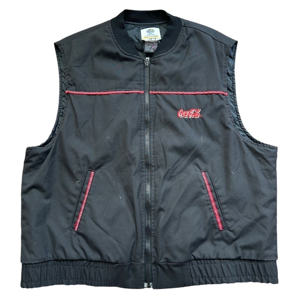 Riverside Vintage Coca Cola 3M Thinsulate Insulation Red Black Vest Size XL